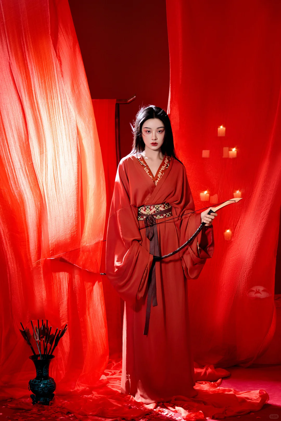 红衣➕弓箭🏹 ＝绝美氛围感｜战国袍写真
