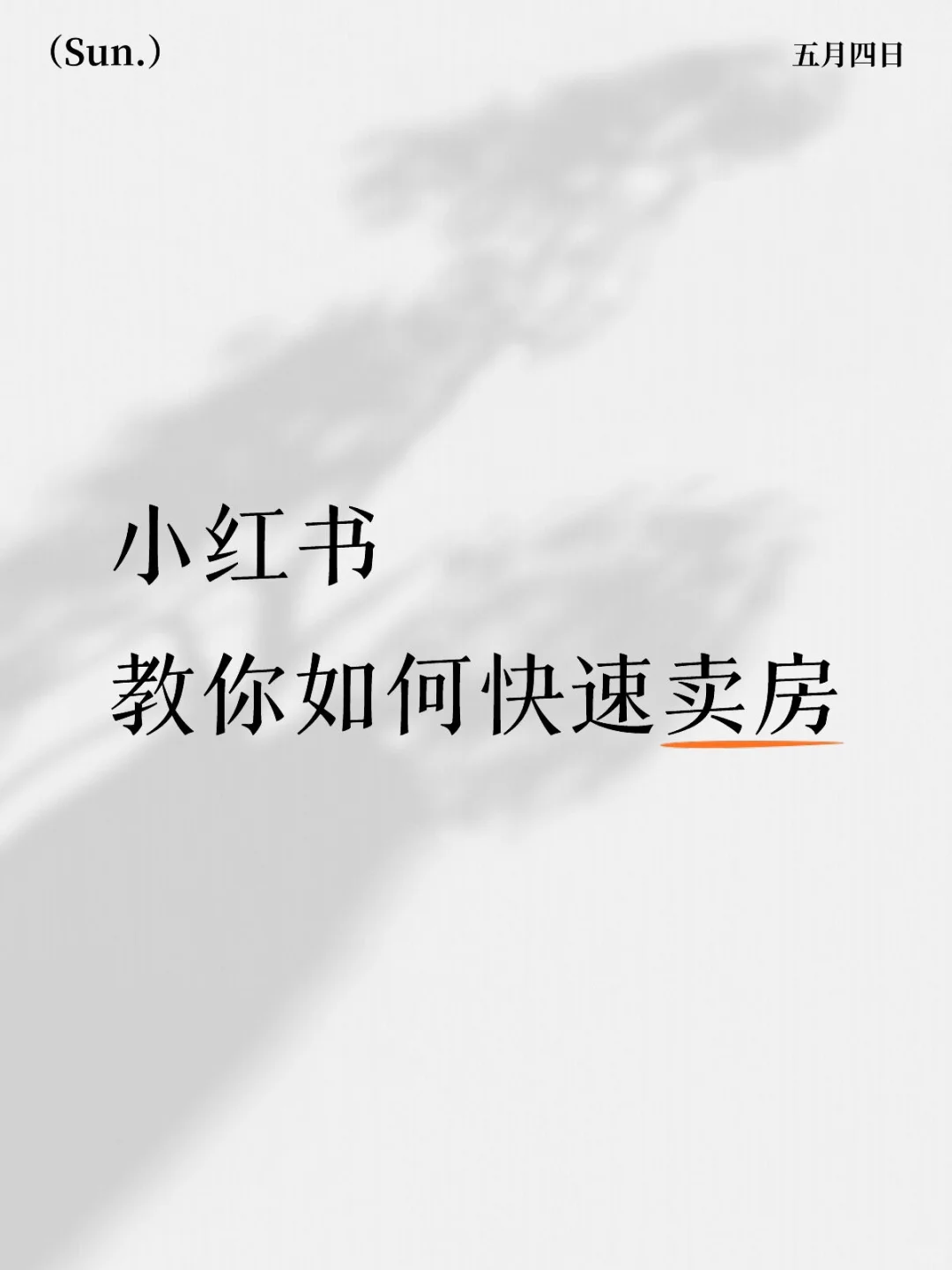 小红书教你一个月内如何快速卖房