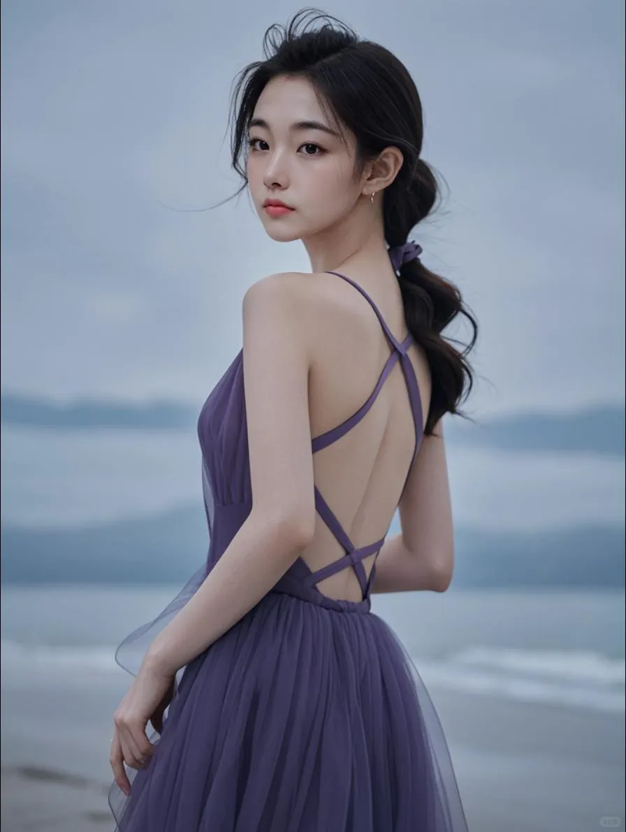 她的眼神像海水般深邃绝美💜