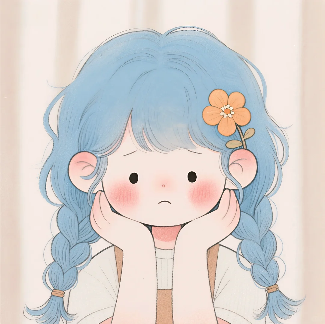 俏皮可爱的小女孩呀！💙🤍