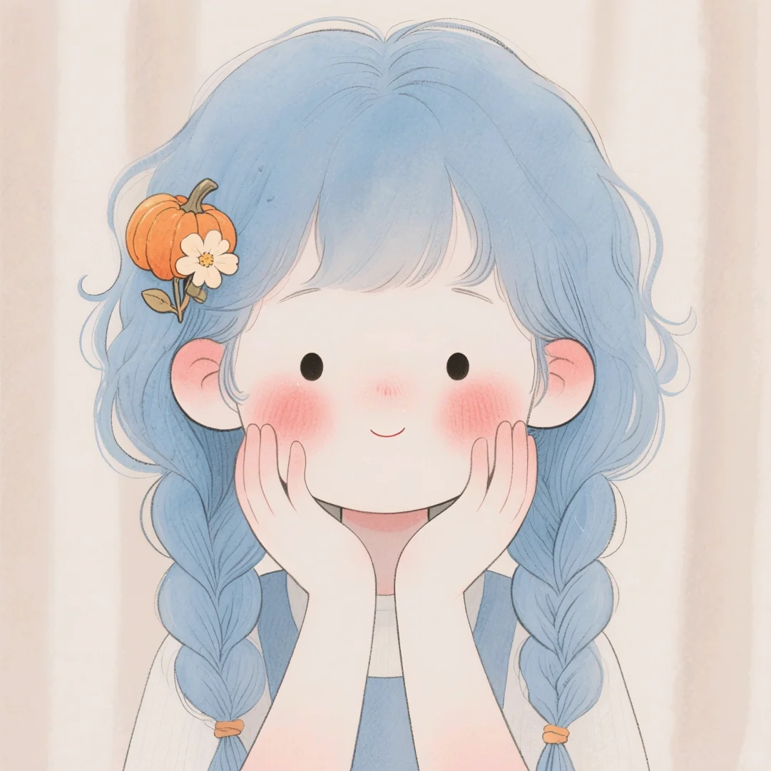 俏皮可爱的小女孩呀！💙🤍