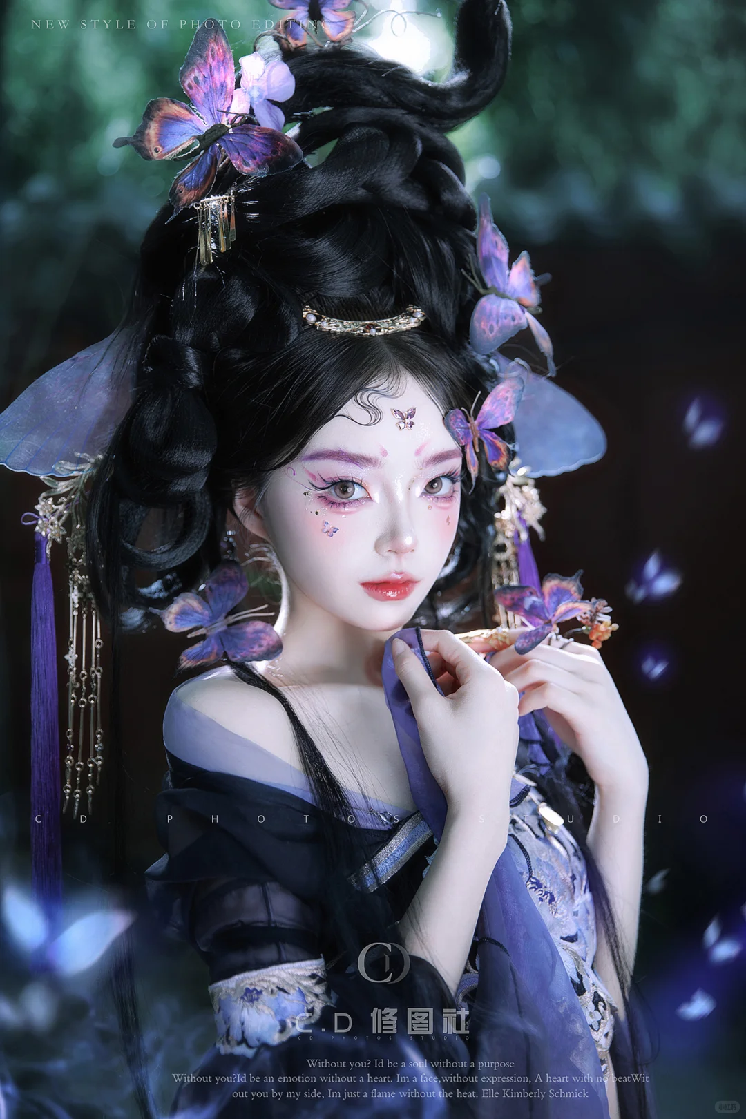 修图对比|妹妹说💜很有韵味