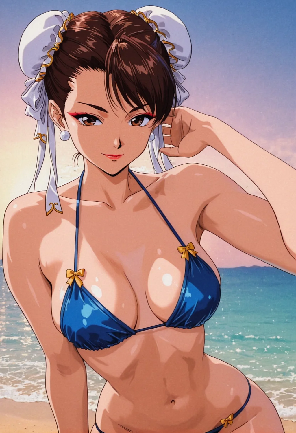 【AI】春丽夏日沙滩比基尼
