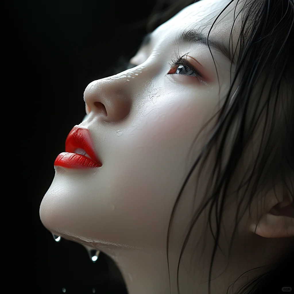 雨中的红唇：那一刻的心动