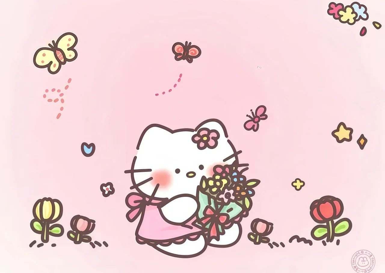 可爱超标！hellokitty专属平板壁纸大屏萌化
