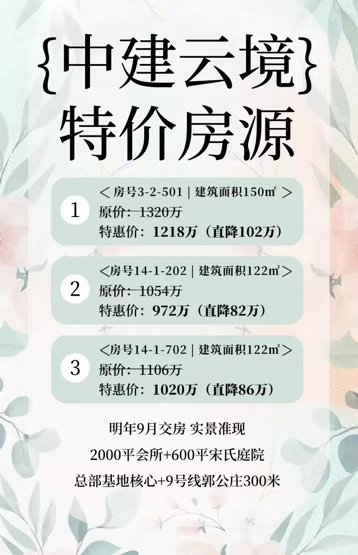 总部基地核心 新房特价 有返佣