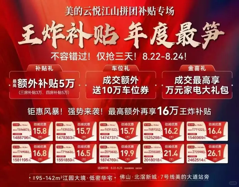 美的云悦江湾拼团团购补贴专场
