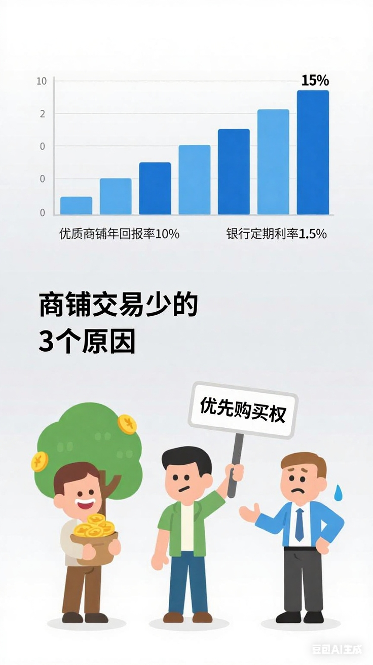 二手商铺交易少的原因