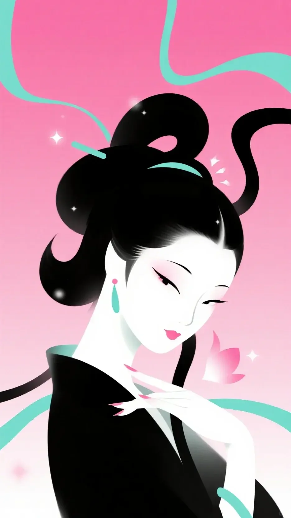 国风美人与夕阳海边适配度 100%！美到心颤