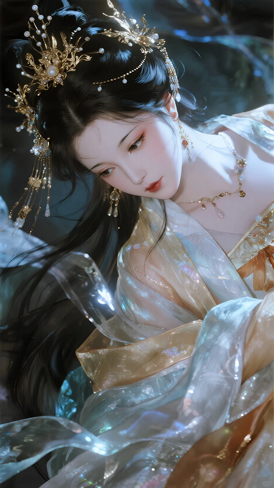 兰汀绘图|冰肌玉骨美人面