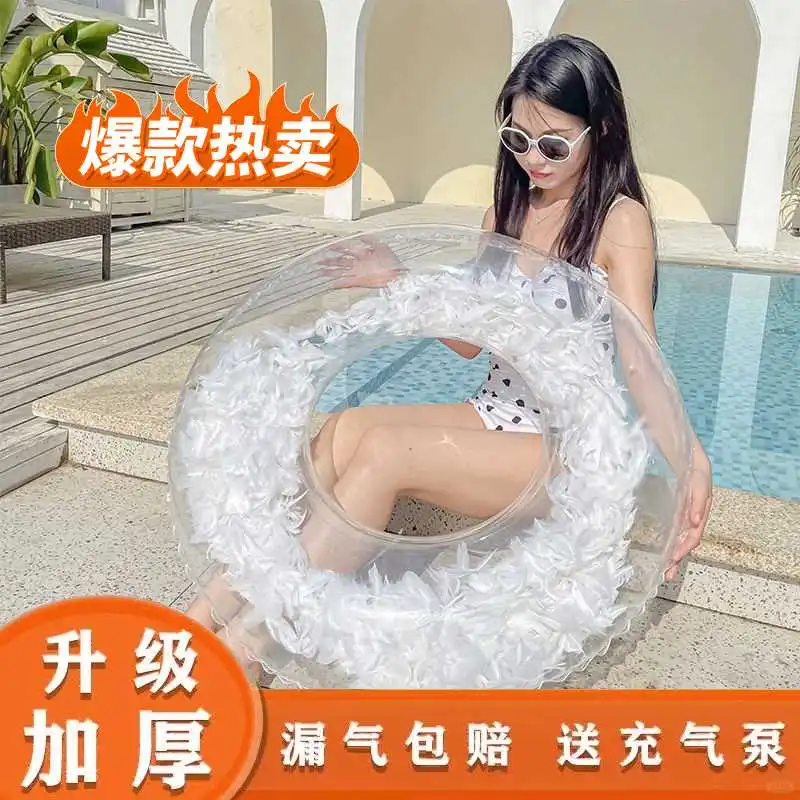🍃加厚泳圈，玩水不翻车！