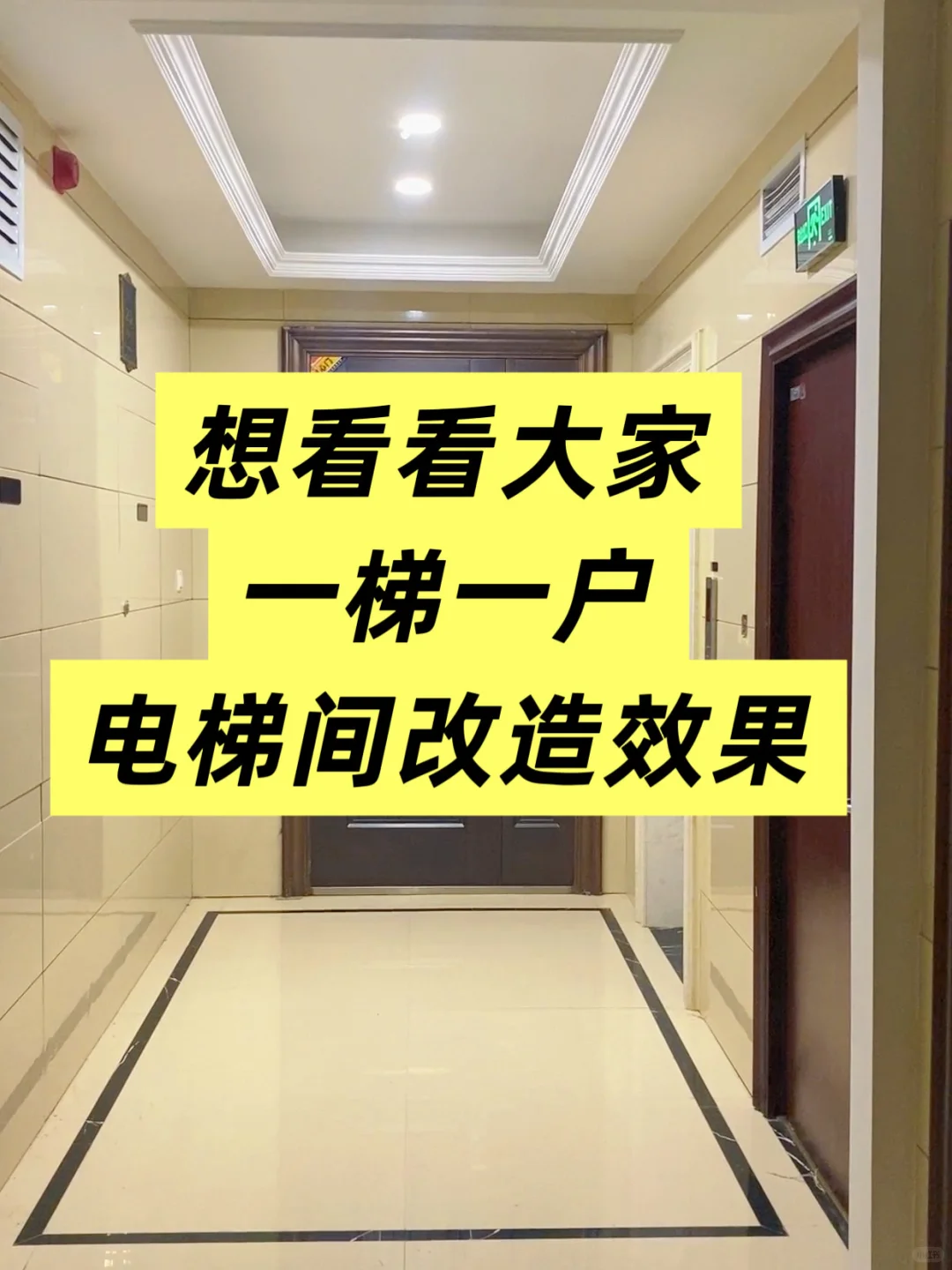 家居家装☝️一梯一户家人们电梯间咋改造的