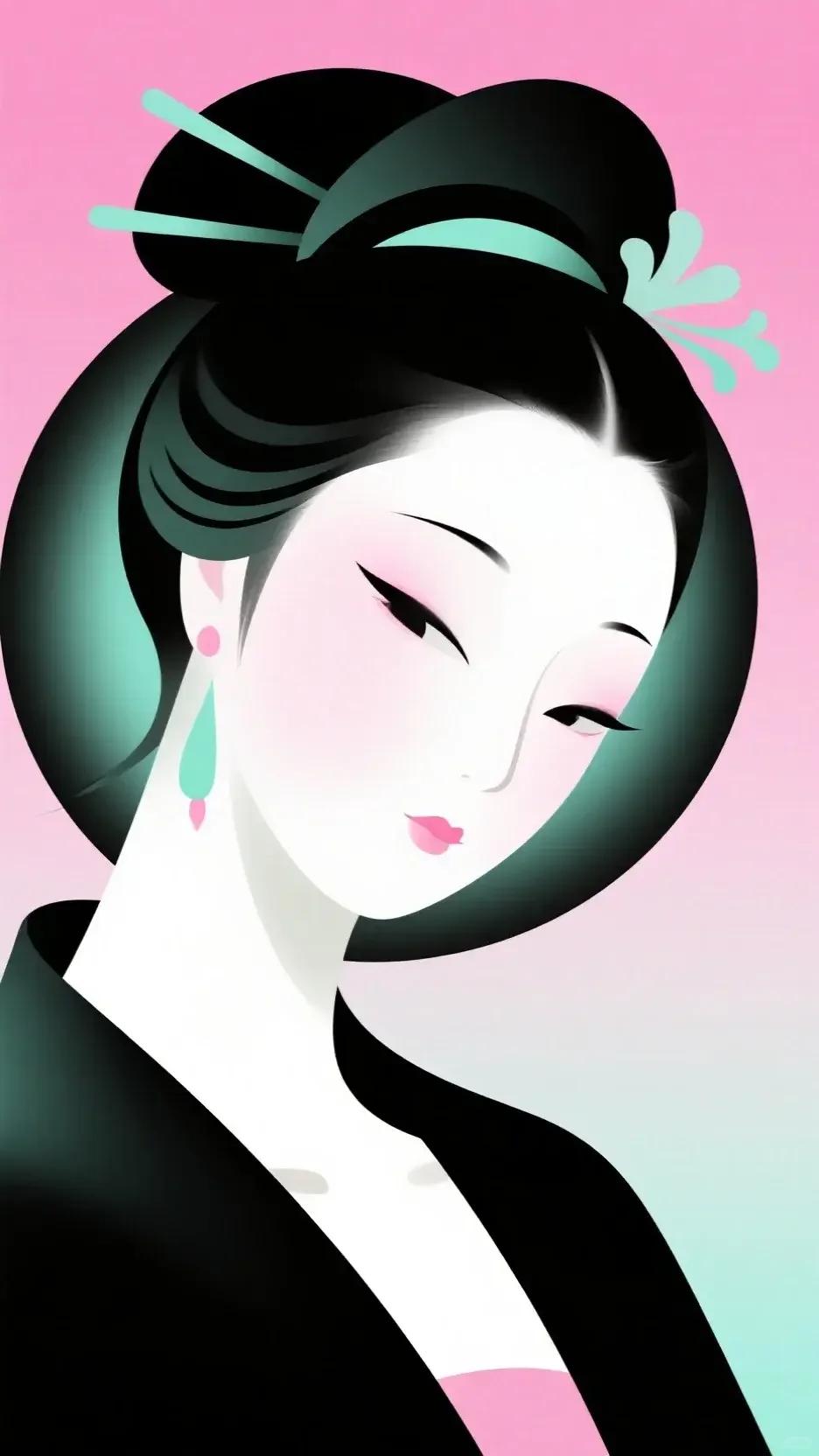 国风美人与夕阳海边适配度 100%！美到心颤