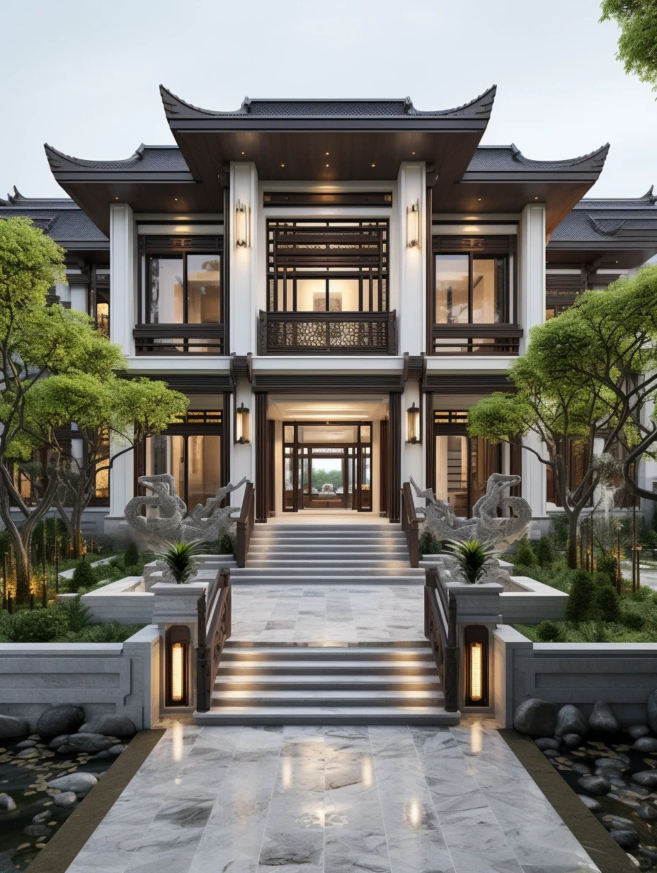 富丽堂皇的中式巴洛克风格别墅设计