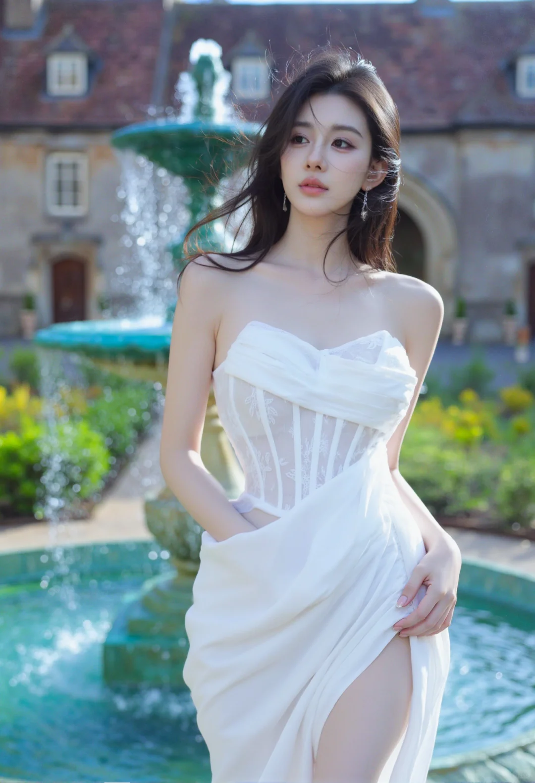 氛围感写真、法式、油画、少女、氛围感、少女