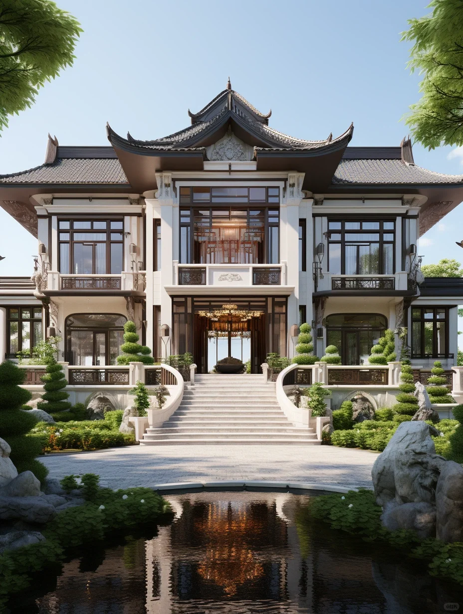 富丽堂皇的中式巴洛克风格别墅设计