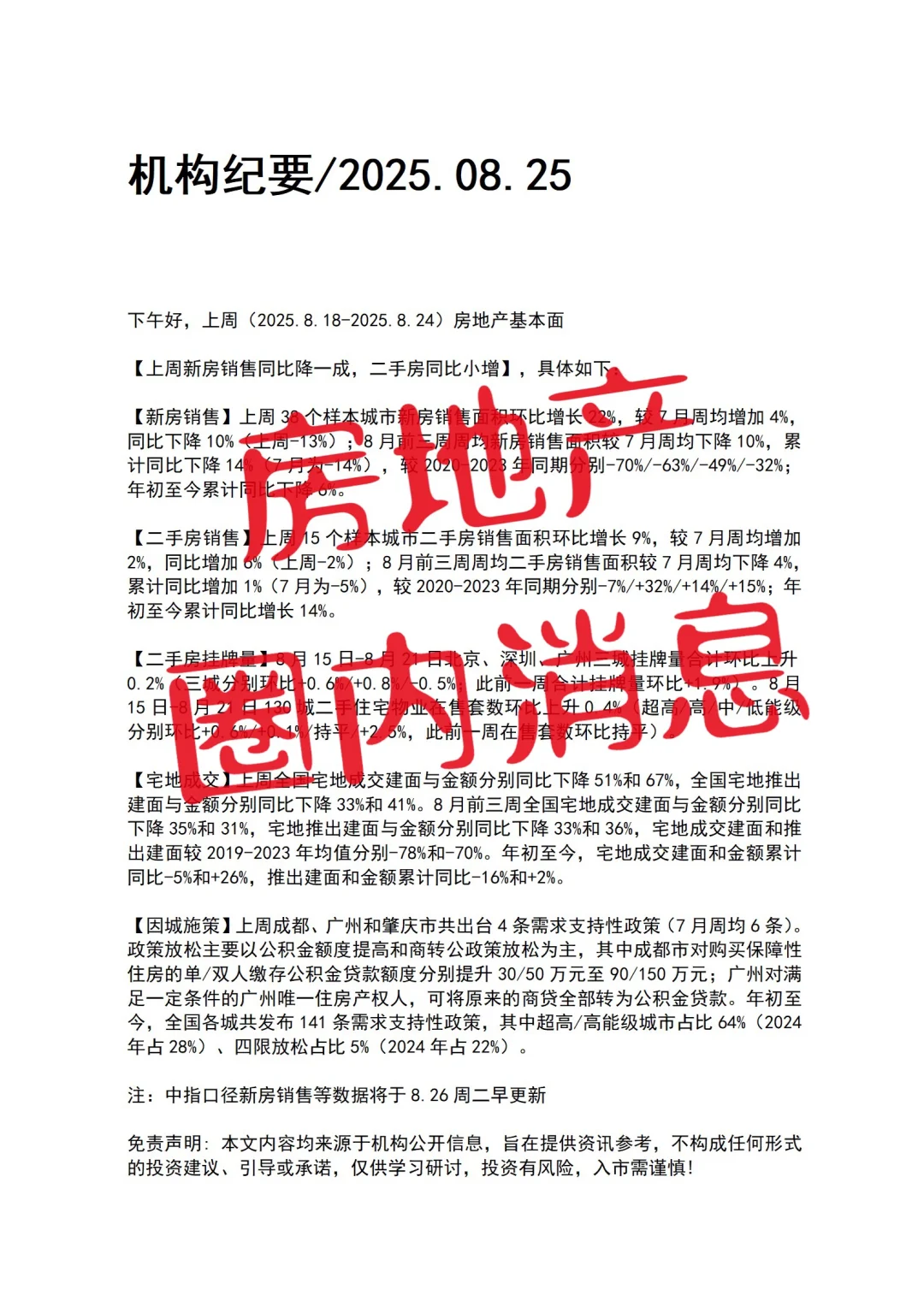 房地产圈内消息分享