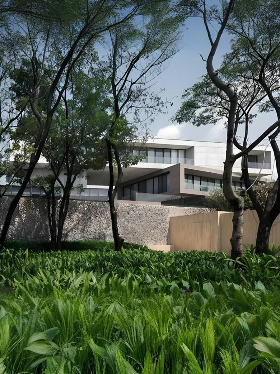 建筑师推荐系列-🌿 森林中的混凝土别墅