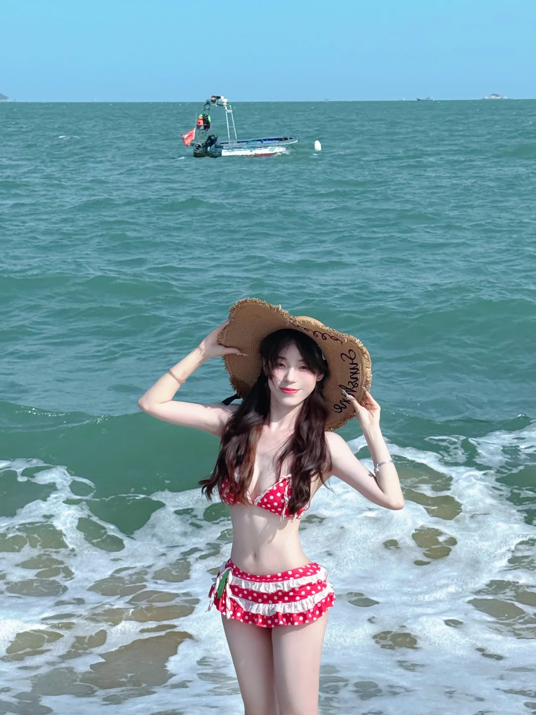 被追问无数次樱桃比基尼🍒海边拍照姿势大全
