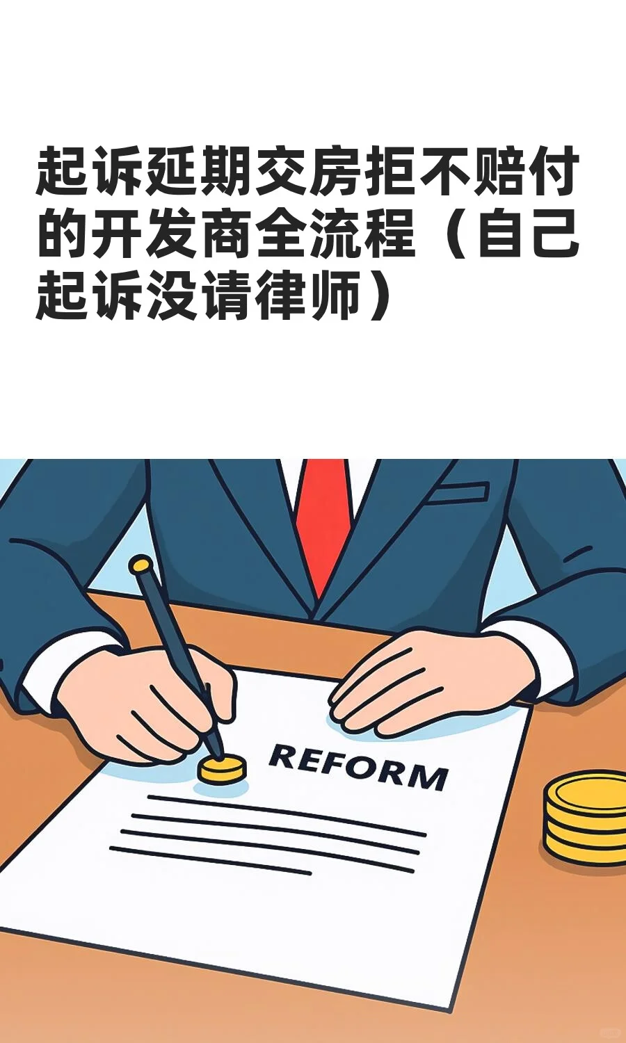 起诉延期交房拒不赔付的开发商全流程（自己