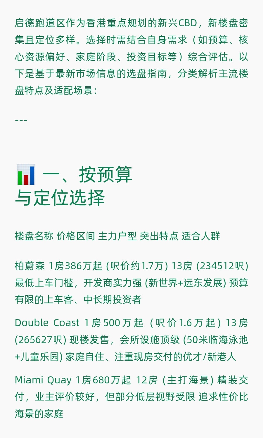启德跑道区 新楼盘密集入伙 咋淘得到寶貝？
