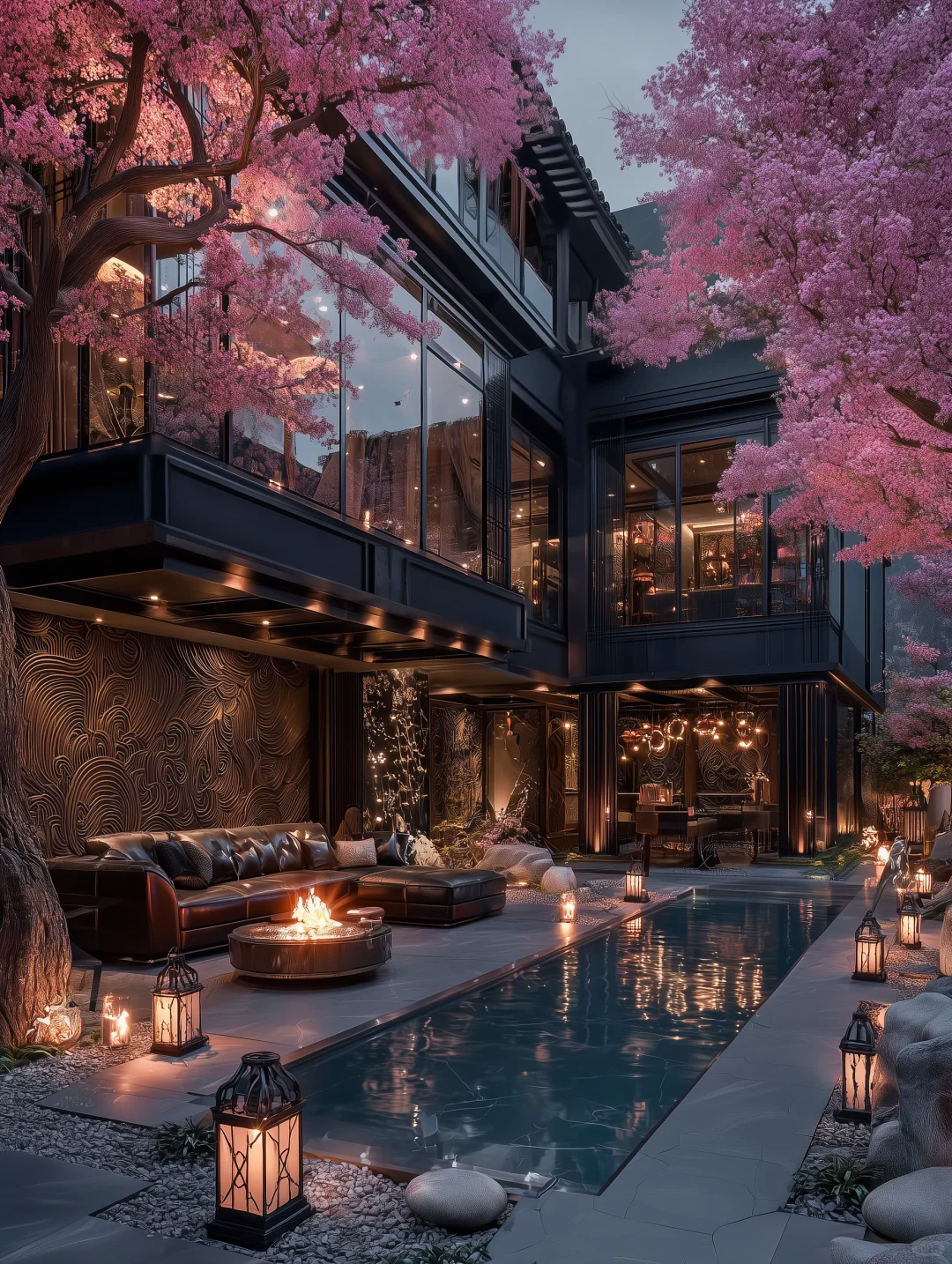 中式现代浪漫小屋