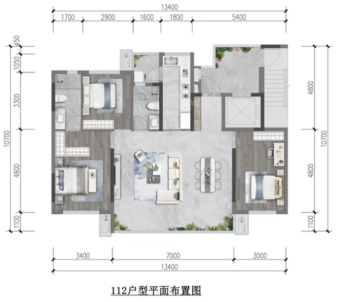 邦泰臻境112户型设计方案二