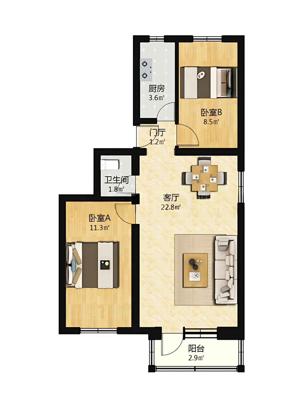 十里堡｜239W 三地铁通勤 69㎡三居🏡
