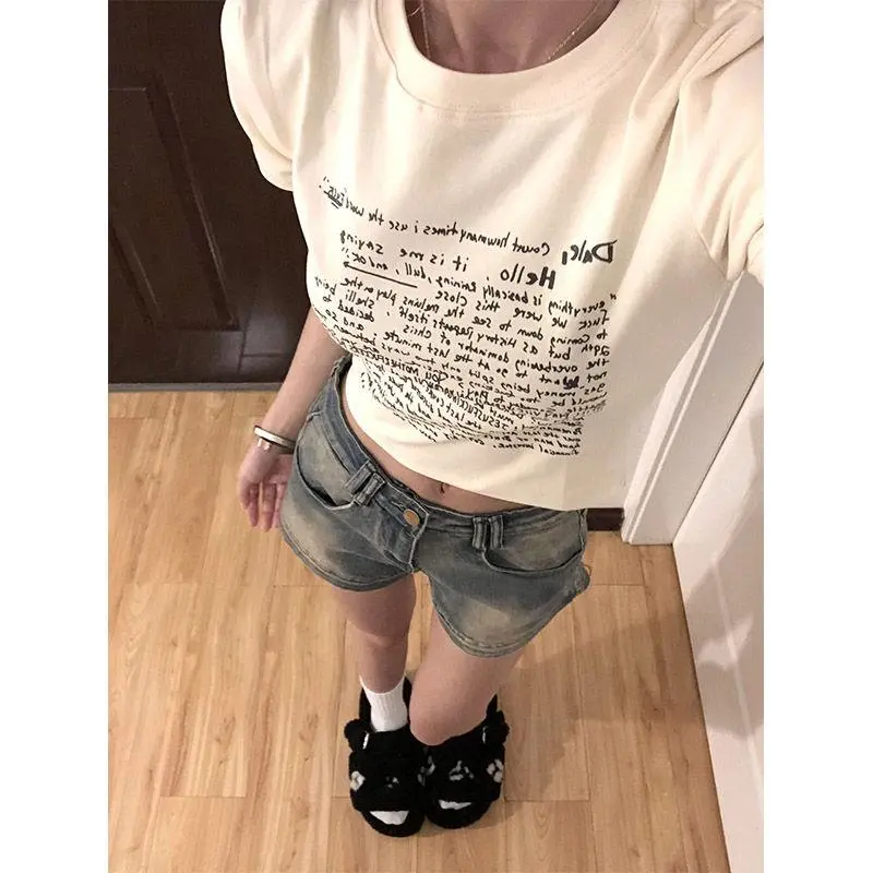 美式辣妹复古高腰牛仔短裤超显瘦！🌈