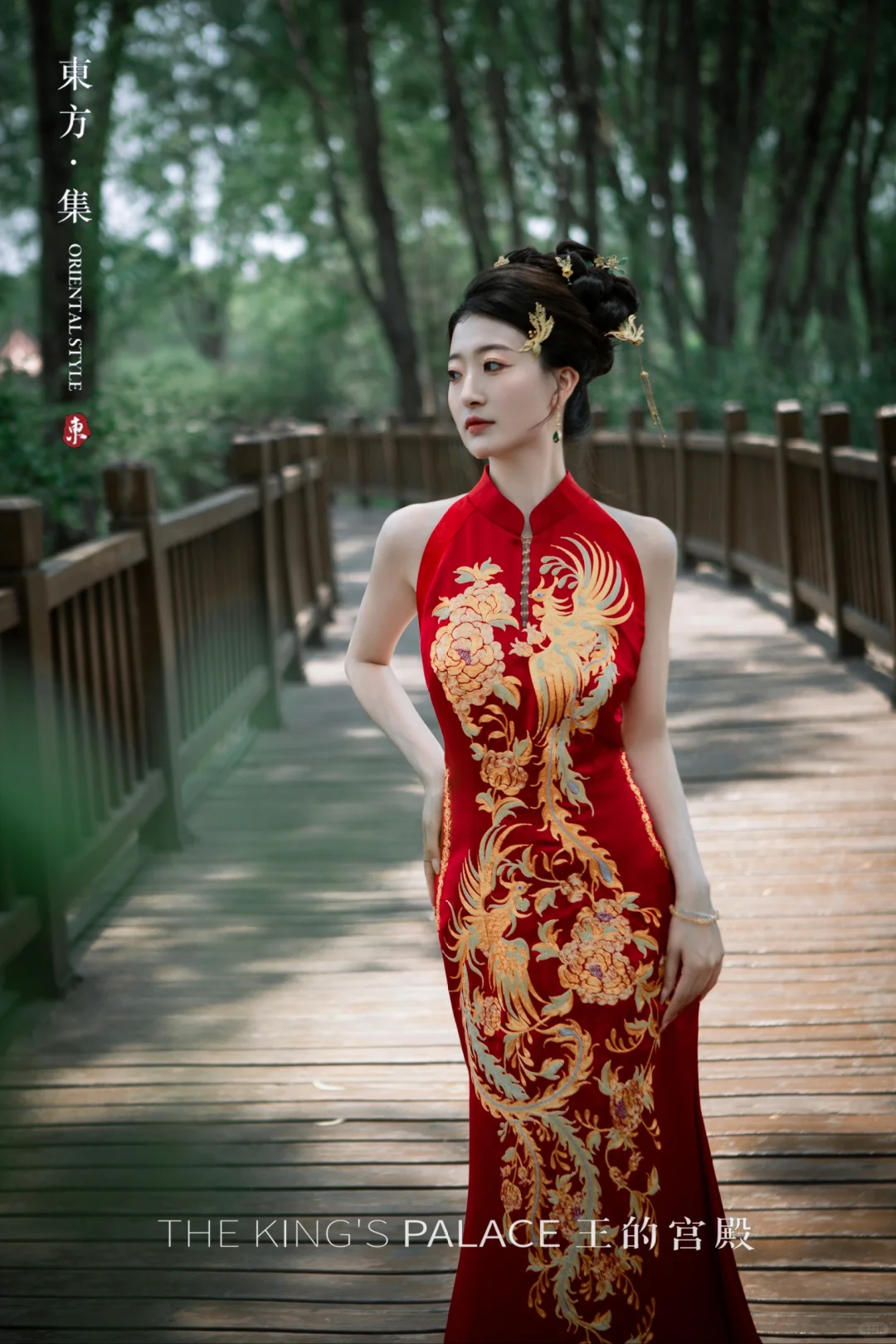 穿红袍，簪金钗，在园林光影里定格～