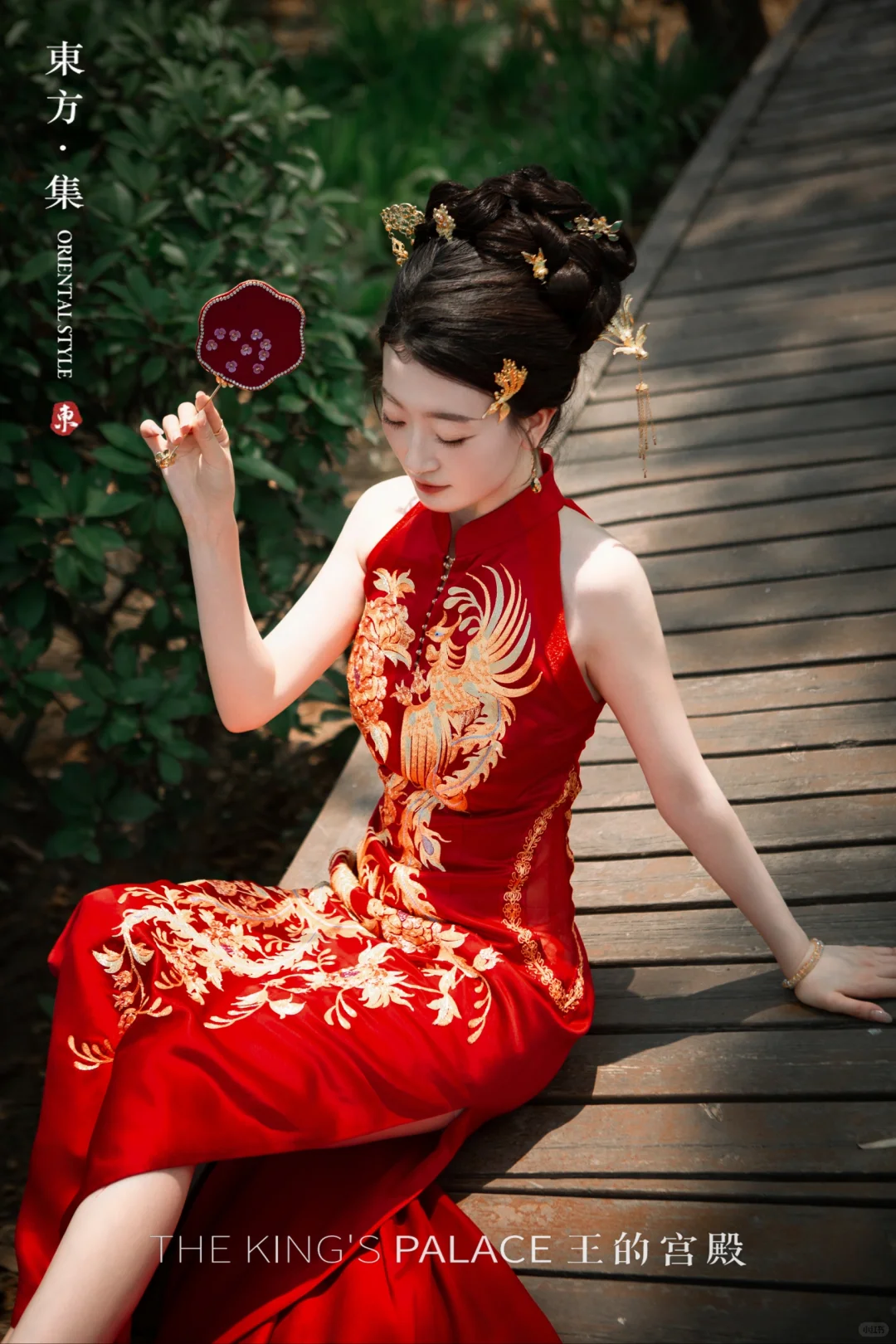 穿红袍，簪金钗，在园林光影里定格～