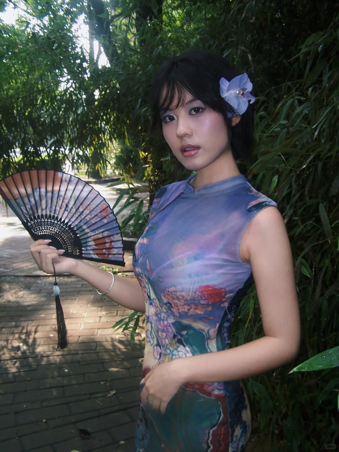 新中式旗袍 紫色很有韵味