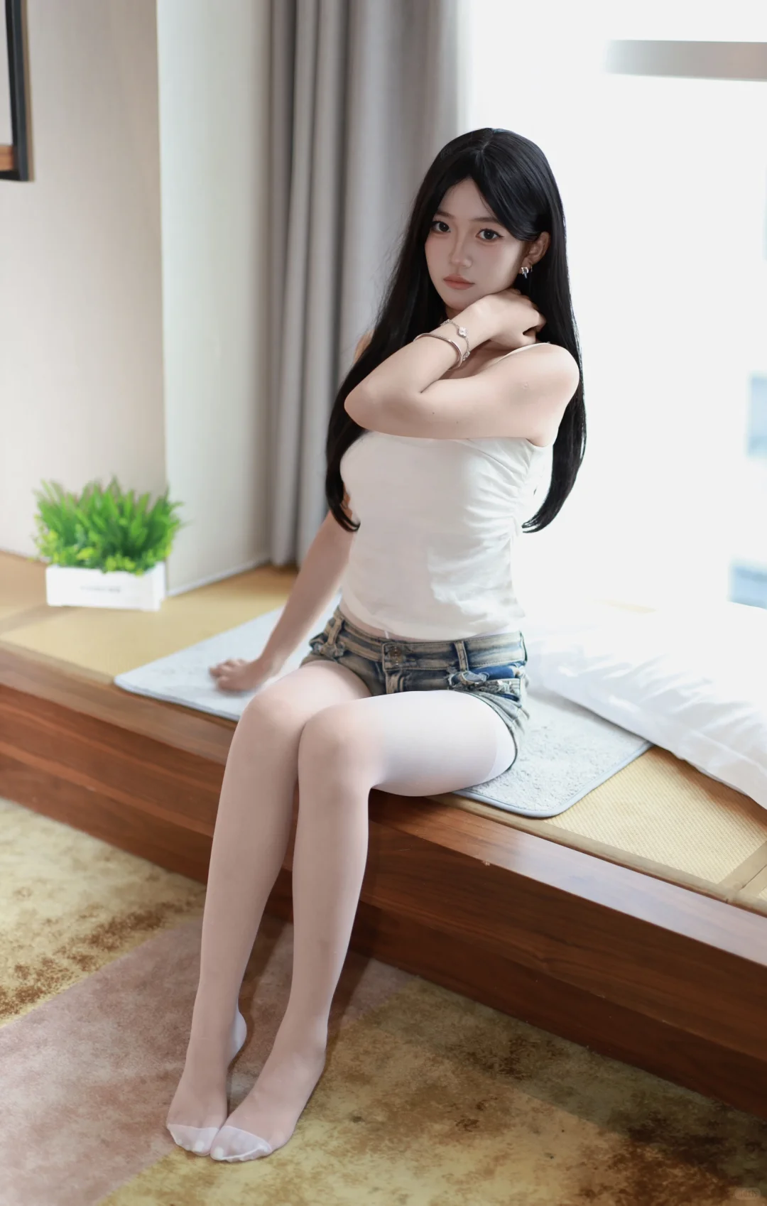 白色系纯欲风穿搭