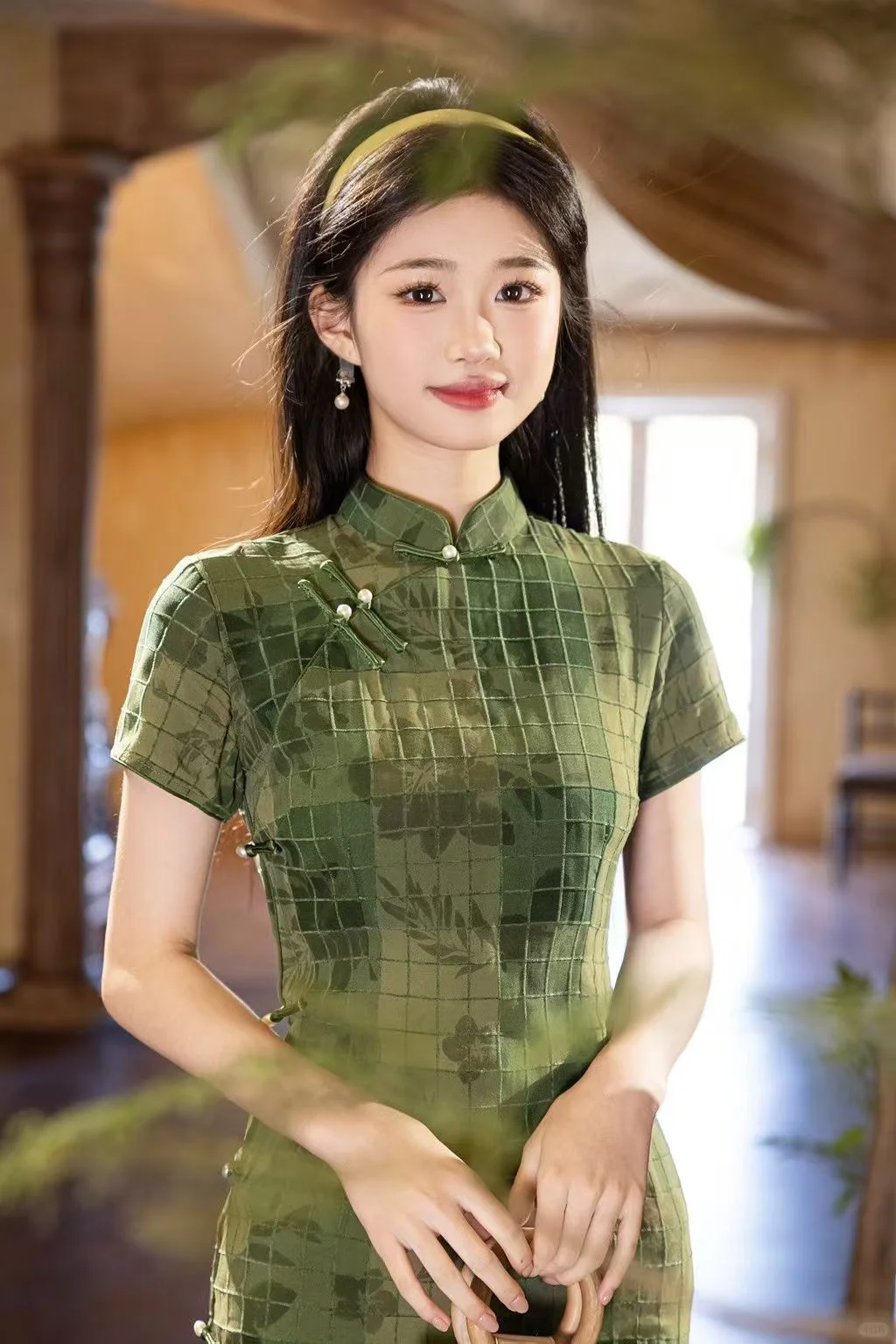 巨显白旗袍