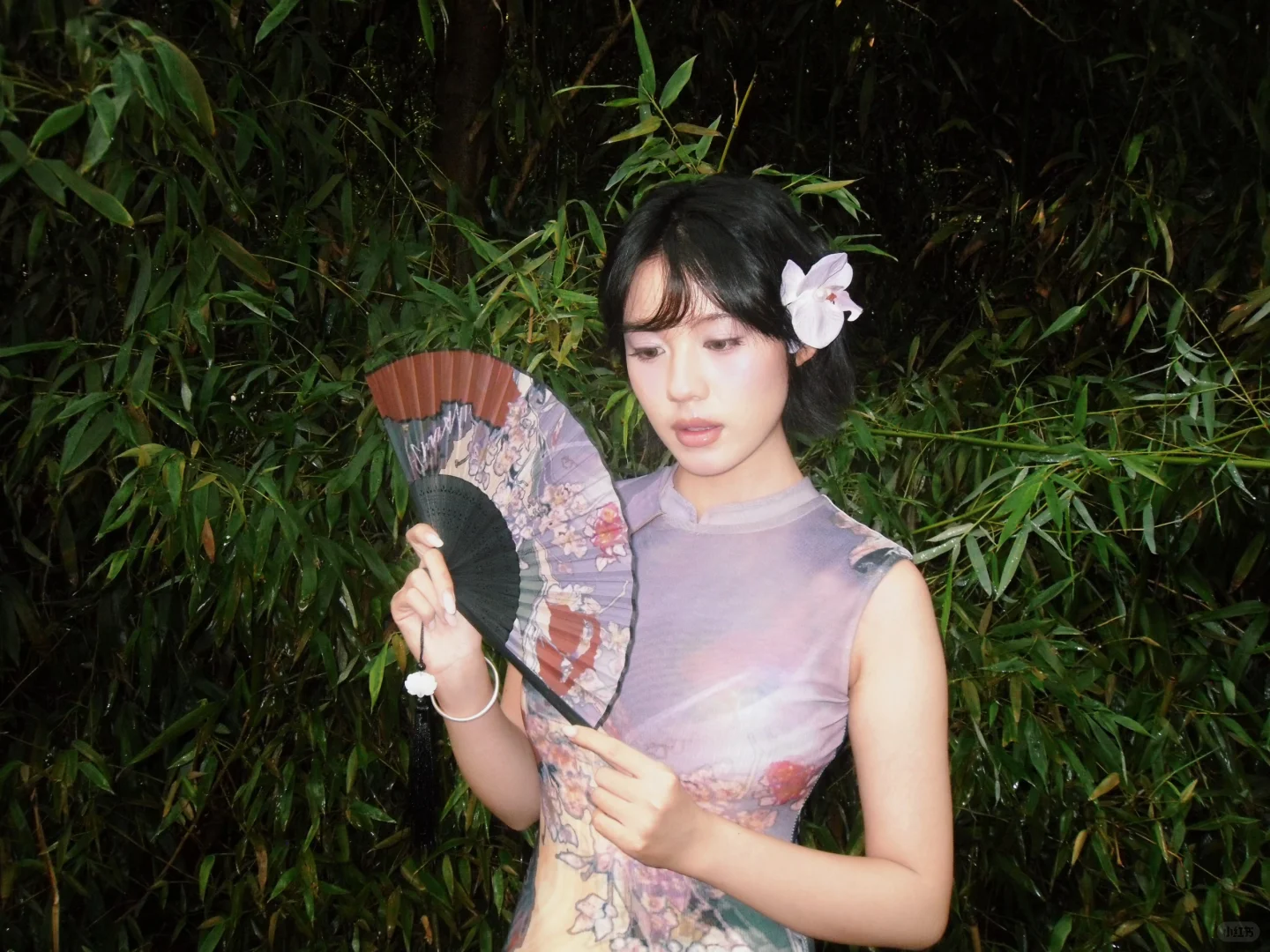 新中式旗袍 紫色很有韵味