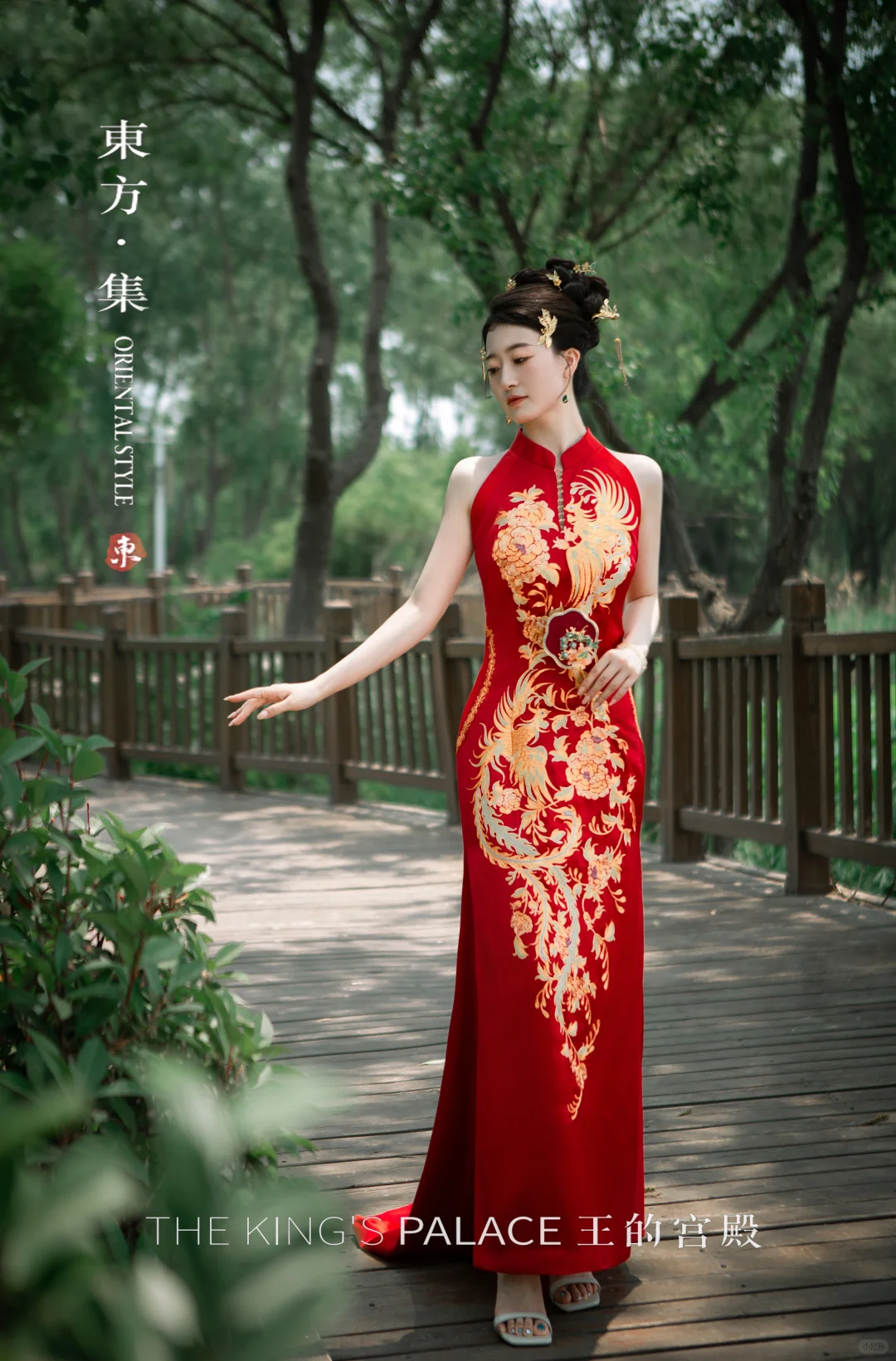 穿红袍，簪金钗，在园林光影里定格～