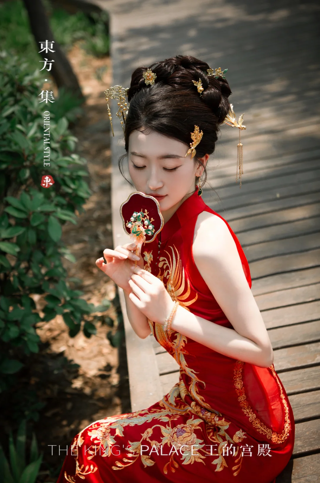 穿红袍，簪金钗，在园林光影里定格～