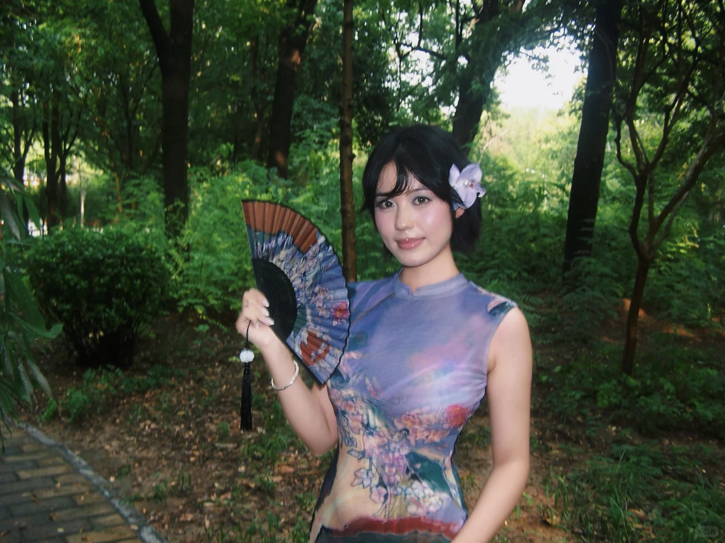 新中式旗袍 紫色很有韵味