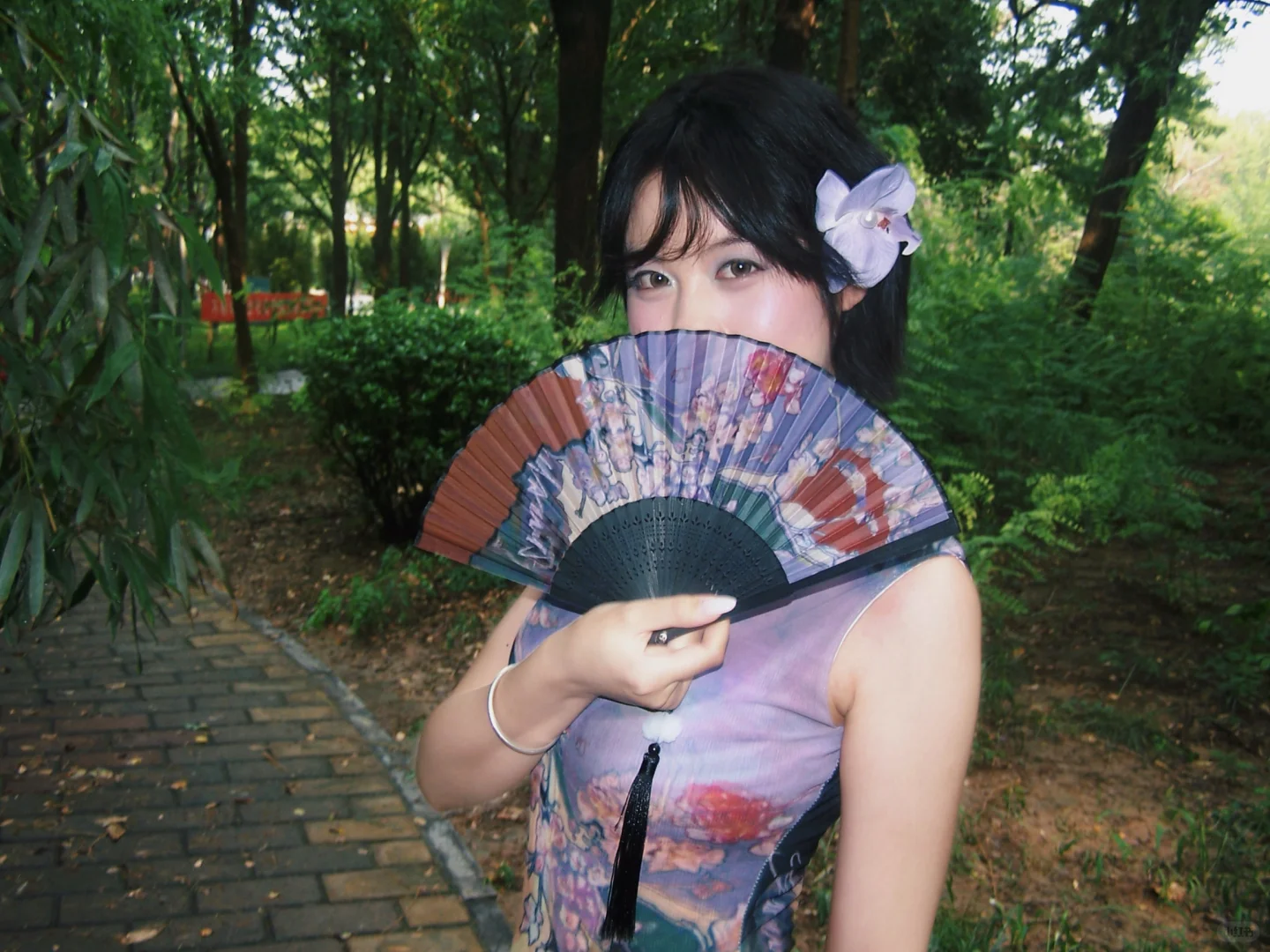 新中式旗袍 紫色很有韵味