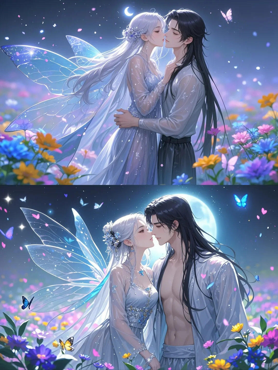“暗夜灵蝶舞，与君共沉沦”