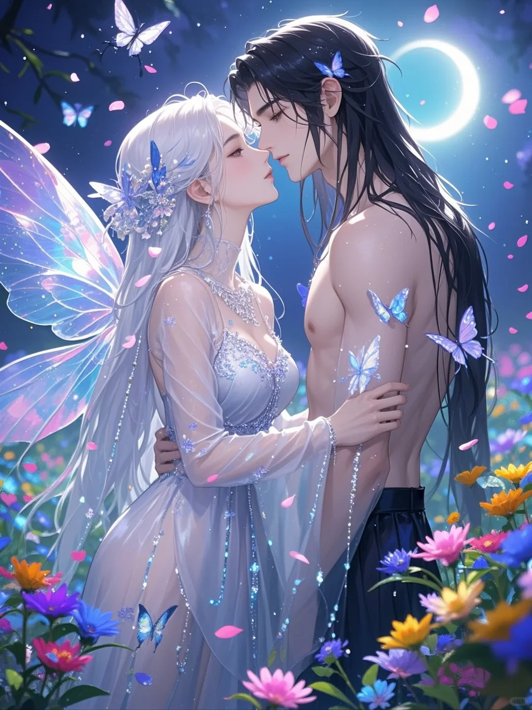 “暗夜灵蝶舞，与君共沉沦”
