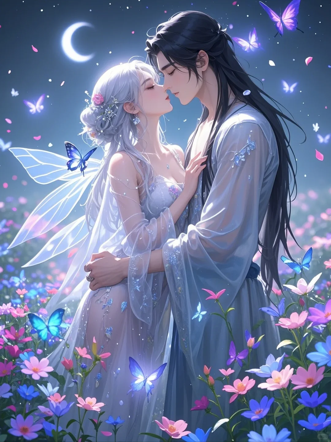 “暗夜灵蝶舞，与君共沉沦”