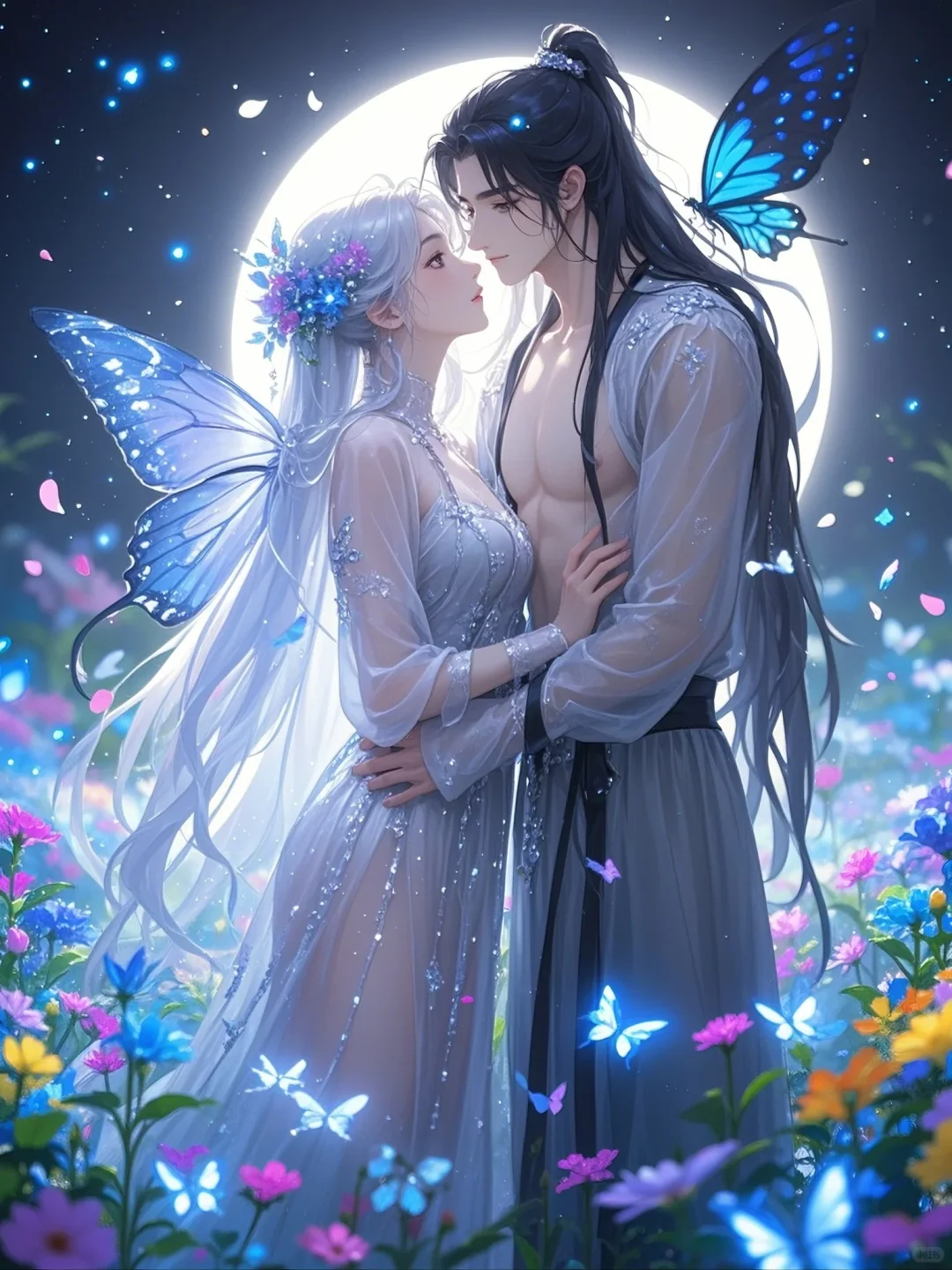 “暗夜灵蝶舞，与君共沉沦”