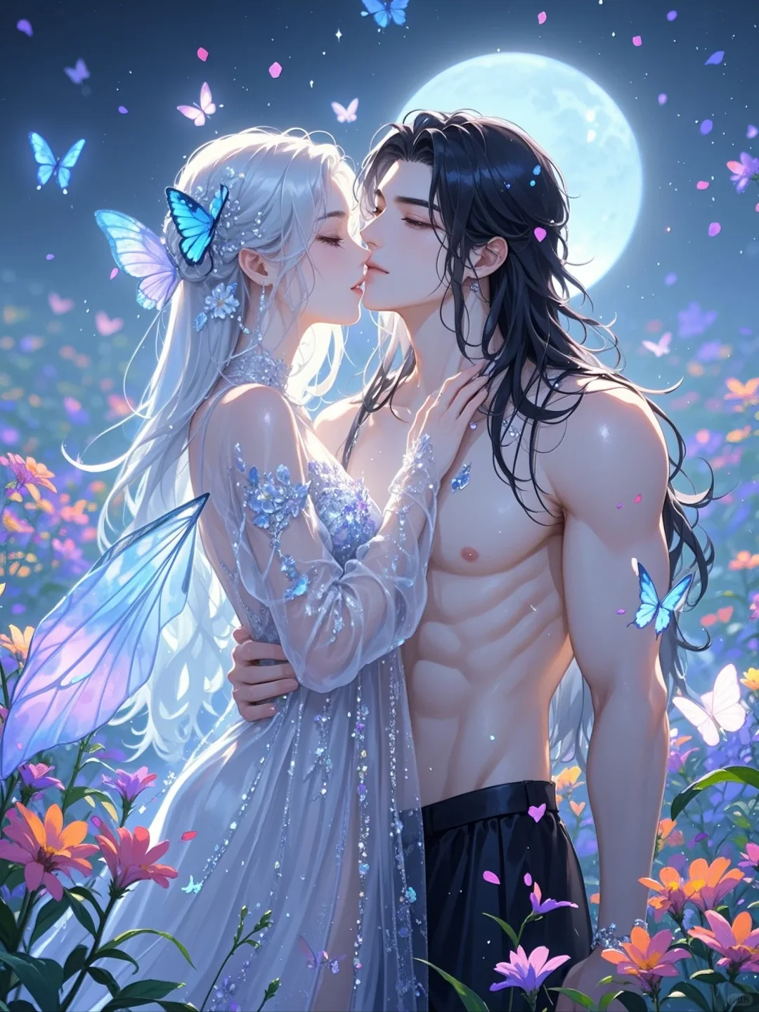 “暗夜灵蝶舞，与君共沉沦”