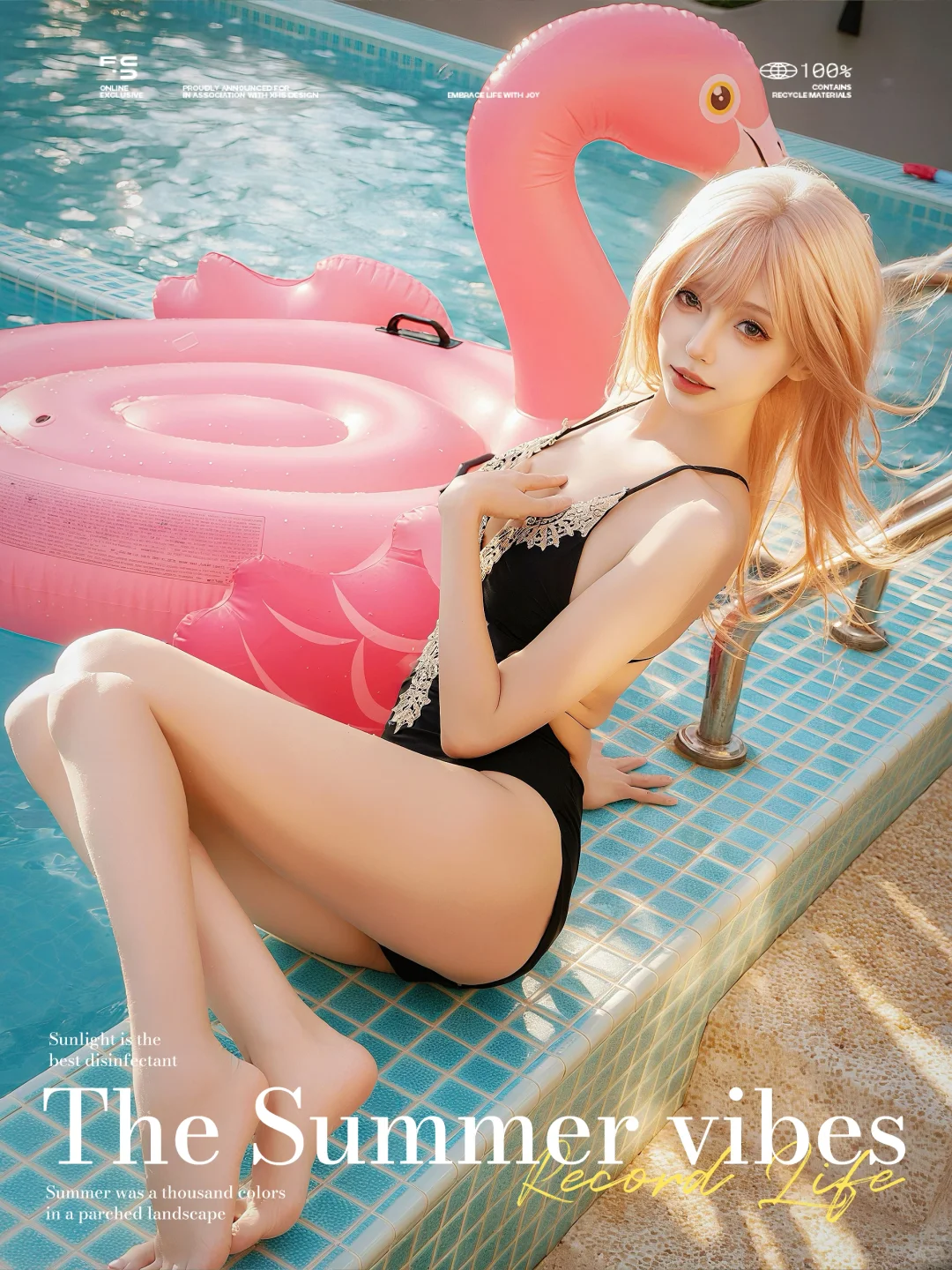 夏日泳池阳光美少女！永远的主题！