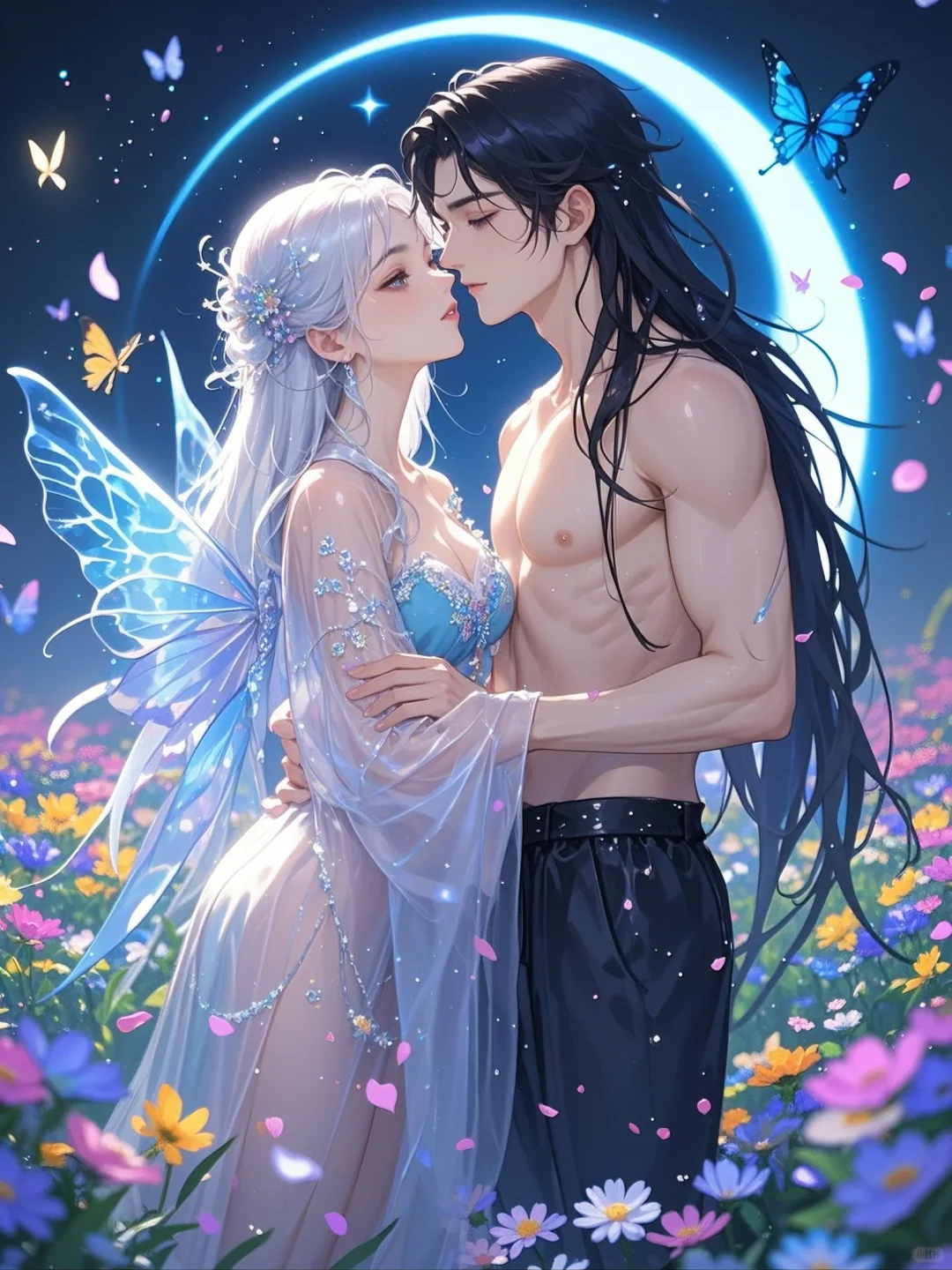 “暗夜灵蝶舞，与君共沉沦”
