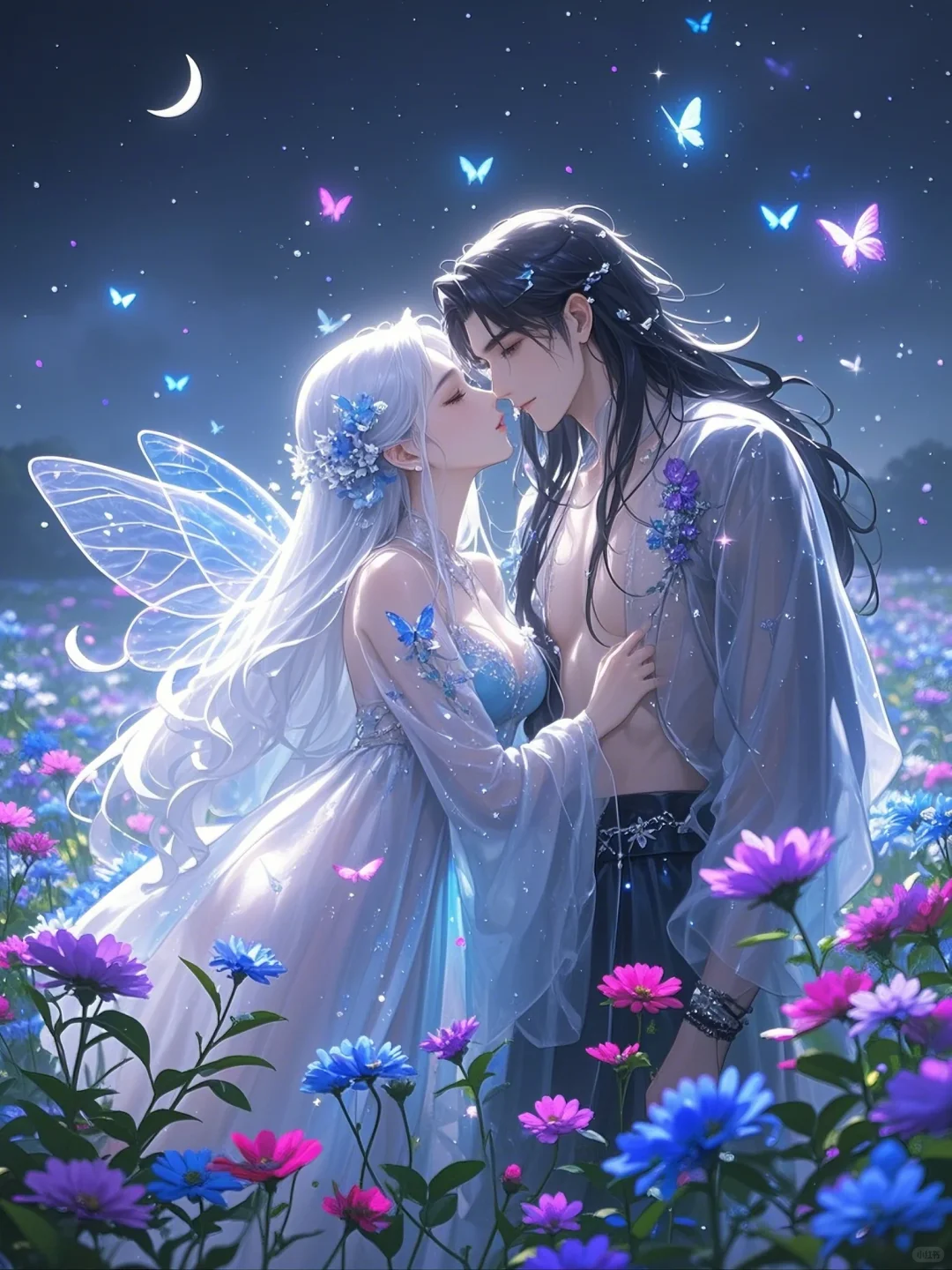 “暗夜灵蝶舞，与君共沉沦”