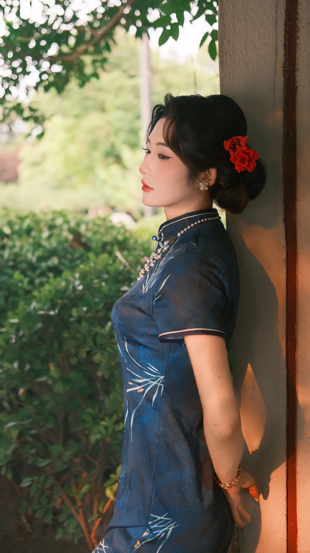 邯郸富士陪拍——旗袍里的红花与美人