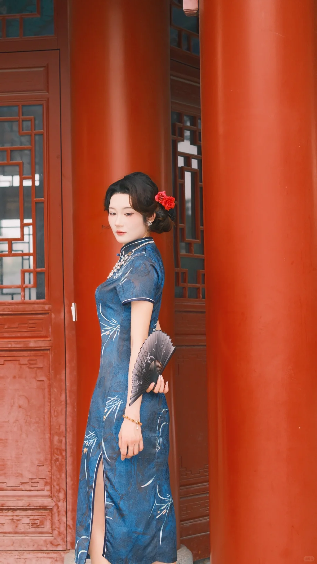 邯郸富士陪拍——旗袍里的红花与美人