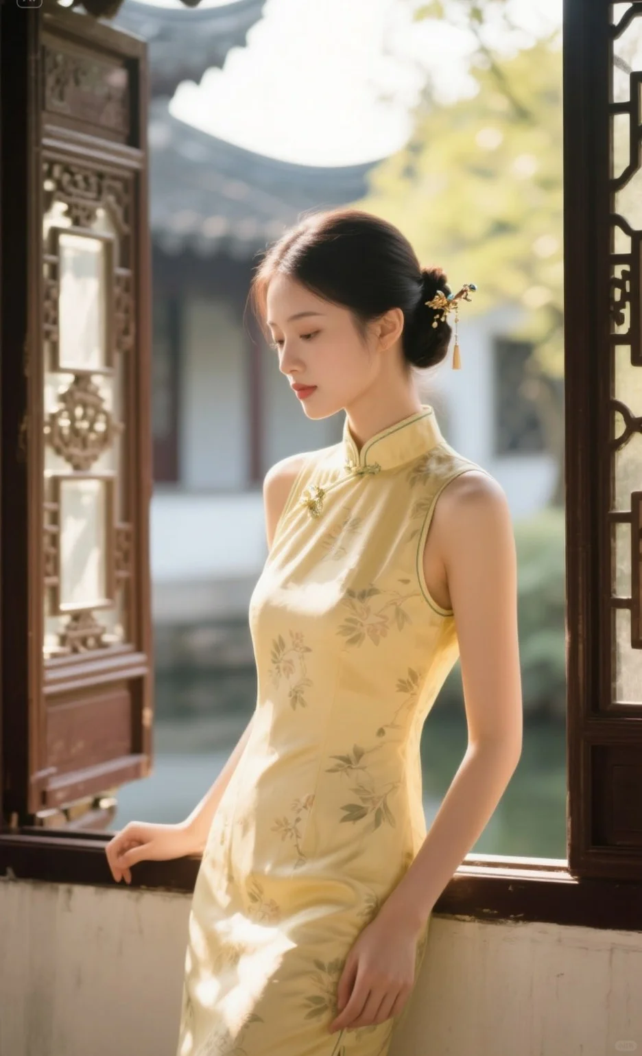 阳光下的旗袍旗袍 本身就是光